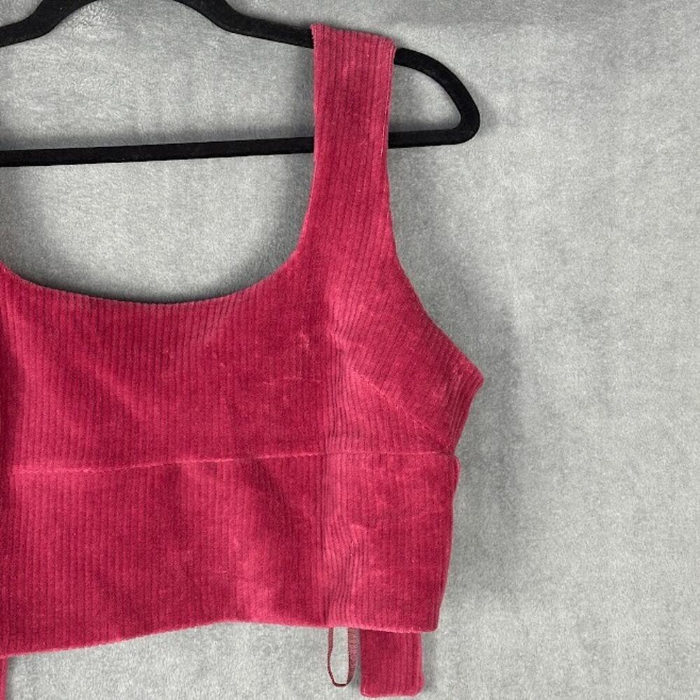 Anthropologie Maeve Top Womens Medium Maroon Corduroy Cropped Tank Festival Boho - Picture 2 of 11